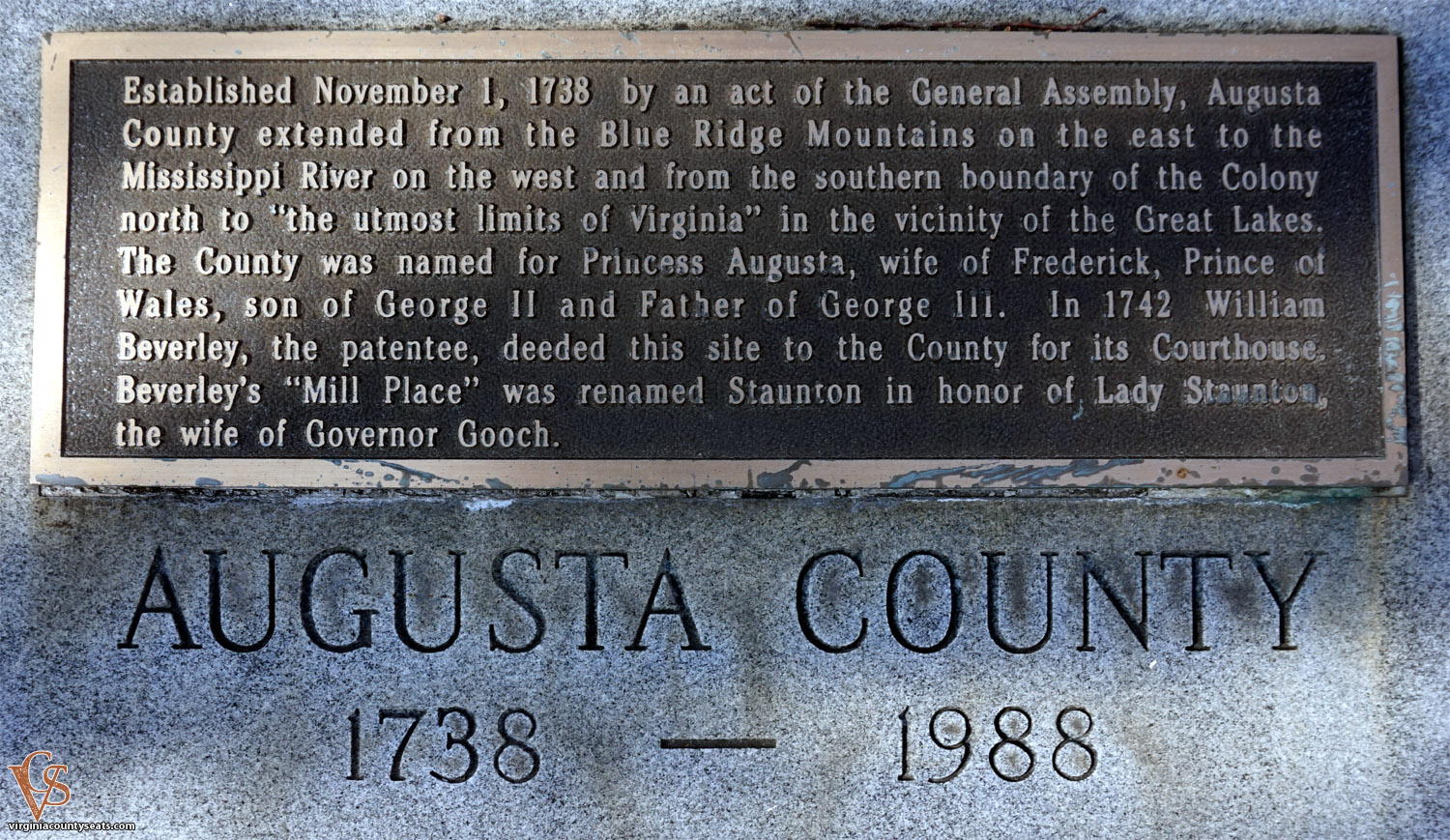 Augusta Map Plaque 